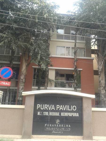 2 BHK Semi Furnished Flat for Rent in Purva Pavilion , Kempapura , Measuring 1244 Sqft ,